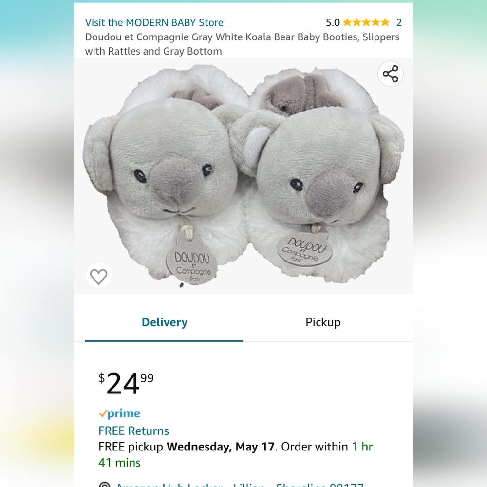 Dou Dou Baby Koala Booties